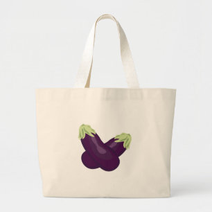 Bolso De Tela Gigante Berenjena