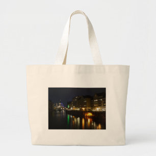 Bolso De Tela Gigante Berlín Alemania Noche Spree Deutschland Nacht