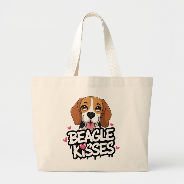 Bolso De Tela Gigante Besados de beagle lindo Perro amante Regalo Person (Frente)