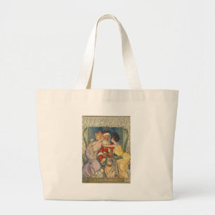 Bolso De Tela Gigante Besando Santa Claus Vintage Christmas