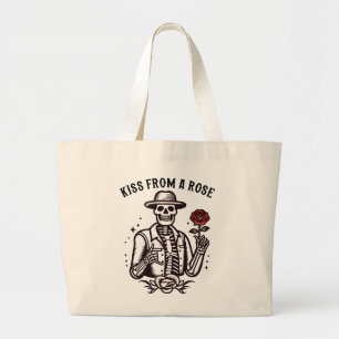 Bolso De Tela Gigante Beso de una rosa