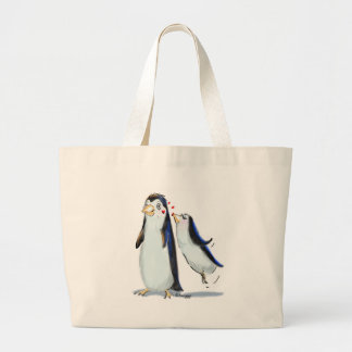 Bolso De Tela Gigante Beso del pingüino