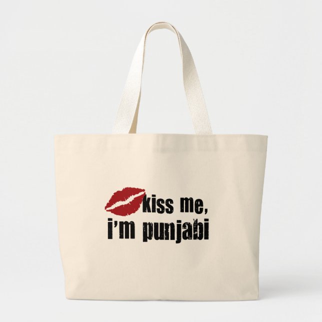 Bolso De Tela Gigante Beso del Punjabi (Frente)