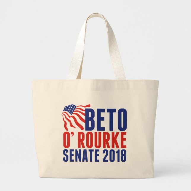 Bolso De Tela Gigante Beto O'Rourke para el Senado 2018 (Frente)