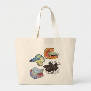 Bolso De Tela Gigante Betta Fish Large Tote Bag