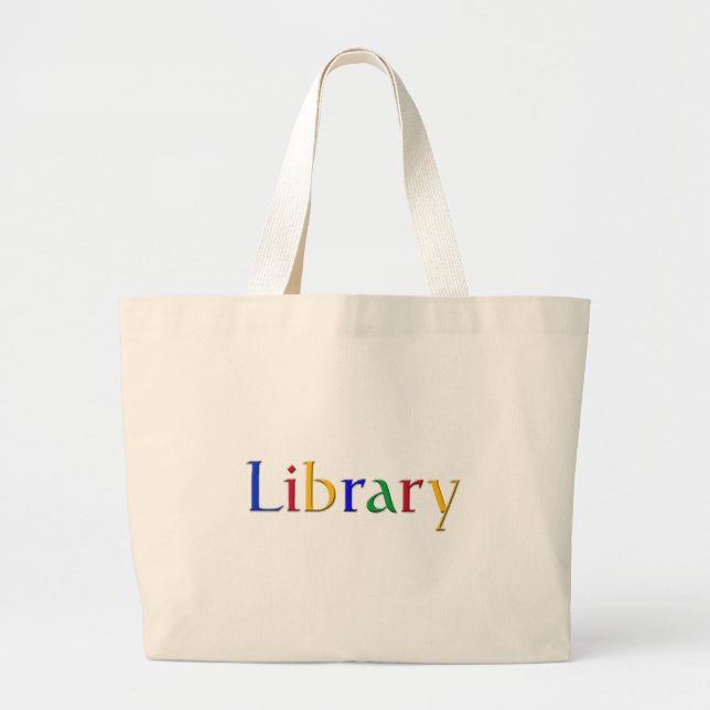 Bolso De Tela Gigante Biblioteca (Frente)