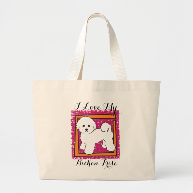 BOLSO DE TELA GIGANTE BICHON FRISE (Frente)