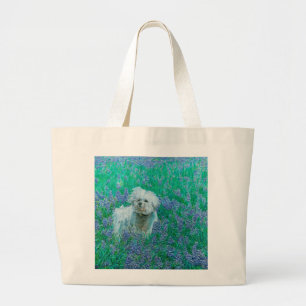 Bolso De Tela Gigante Bichon Frise in Bluebonnets