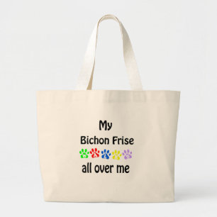 Bolso De Tela Gigante Bichon Frise Walks Design