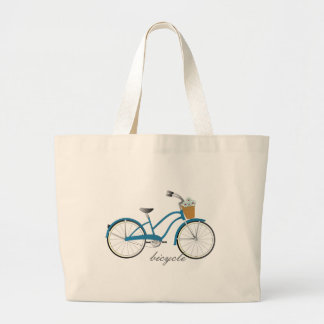 Bolso De Tela Gigante Bicicleta azul
