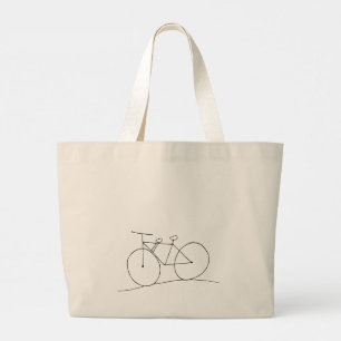 Bolso De Tela Gigante Bicicleta con dos asientos Tote