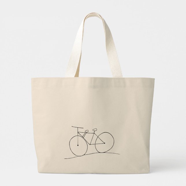 Bolso De Tela Gigante Bicicleta con dos asientos Tote (Reverso)