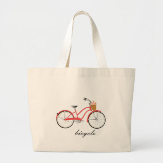 Bolso De Tela Gigante Bicicleta Roja