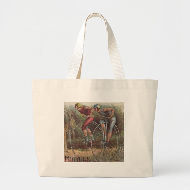 Bolso De Tela Gigante Bicicletas Victorianas de Ruedas Altas (Frente)