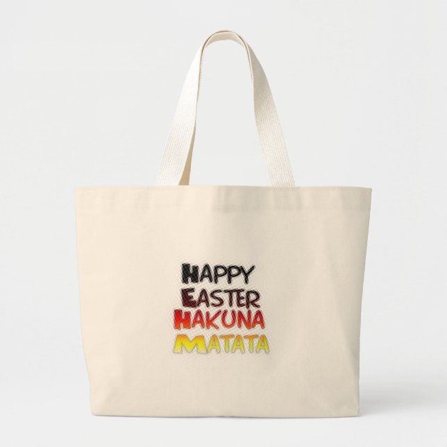 Bolso De Tela Gigante Bienaventurada temporada navideña Hakuna Matata (Frente)