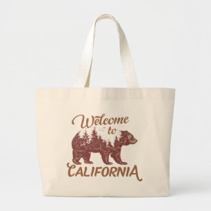 Bolso De Tela Gigante Bienvenidos a California Bear