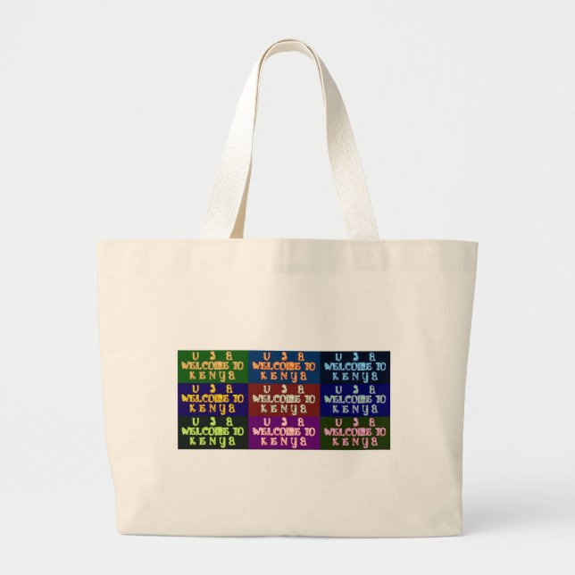 Bolso De Tela Gigante Bienvenidos a Hakuna Matata en Kenia.png (Frente)