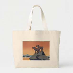 Bolso De Tela Gigante Bighorn Oveja Estadounidense Vida Silvestre Occide