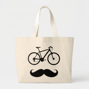 Bolso De Tela Gigante bigote negro