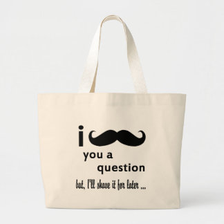 Bolso De Tela Gigante Bigote usted regalos de una pregunta