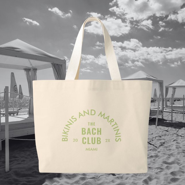 Bolso De Tela Gigante Bikinis Verdes y Martinis El Club Bach Personaliza (Subido por el creador)