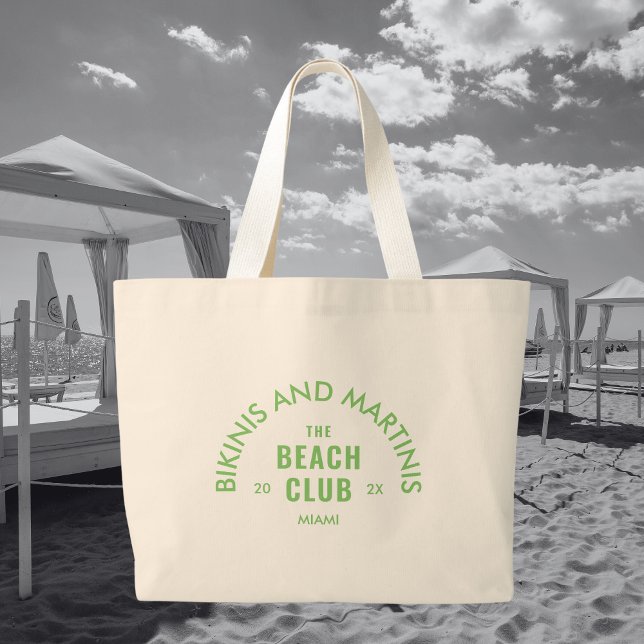 Bolso De Tela Gigante Bikinis Verdes Y Martinis El Club de Playa Persona (Subido por el creador)