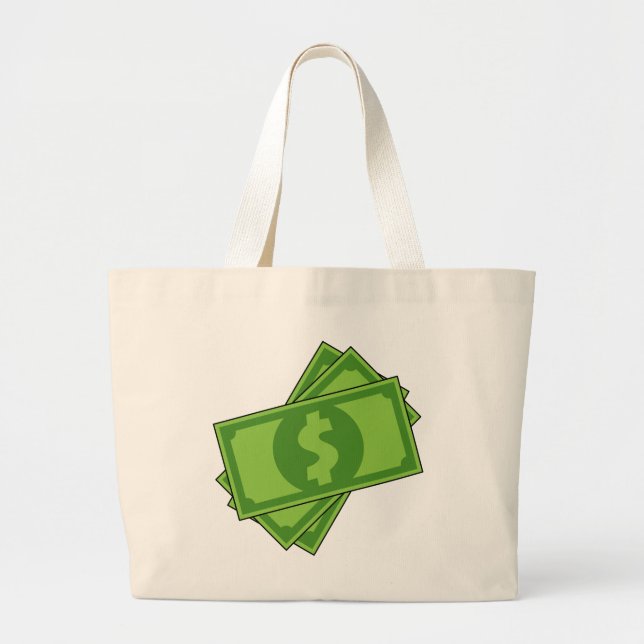 Bolso De Tela Gigante Billetes en dólares de personalizado (Frente)