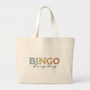 Bolso De Tela Gigante BINGO, es mi cosa - Pastel