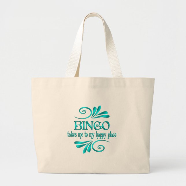 Bolso De Tela Gigante Bingo Happy Place (Frente)