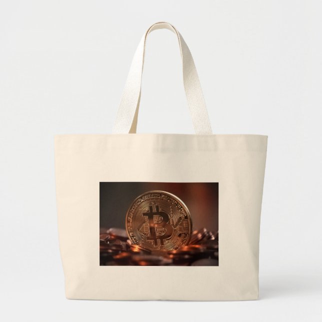 Bolso De Tela Gigante Bitcoin (Frente)