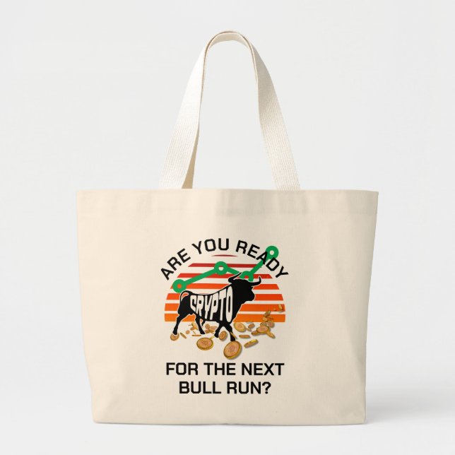 Bolso De Tela Gigante Bitcoin CRYPTOcurrency BULL RUN (Frente)