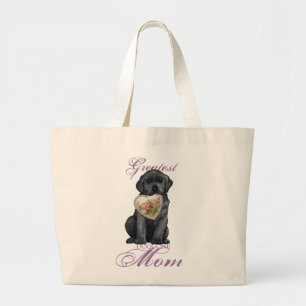 Bolso De Tela Gigante Black Lab Heart Mom