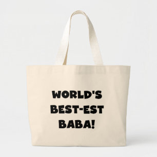 Bolso De Tela Gigante Black Text Mejor camisetas y regalos de Baba