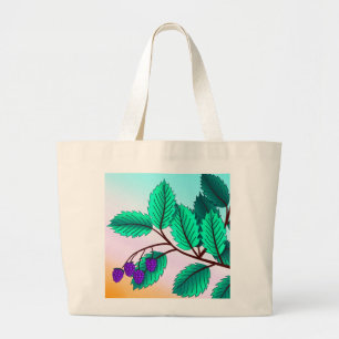 Bolso De Tela Gigante Blackberries en una rama