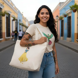 Bolso De Tela Gigante Blancanieves