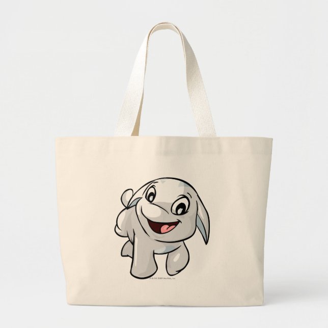 Bolso De Tela Gigante Blanco de Poogle (Frente)