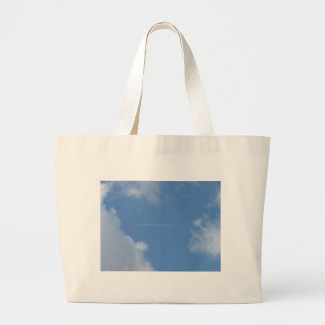 Bolso De Tela Gigante Bleu ciel (Frente)