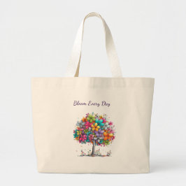 Bolso De Tela Gigante Bloom Every Day Floral Tree 