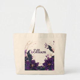 Bolso De Tela Gigante Bloom violeta místico