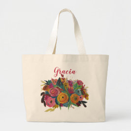 Bolso De Tela Gigante "Blooms de amor" Tote Bag
