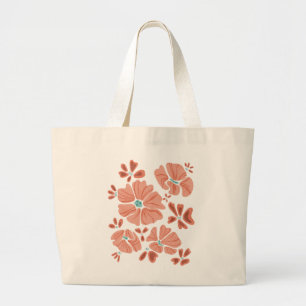 Bolso De Tela Gigante Blooms hippie: Resumen de arte de poder de las flo