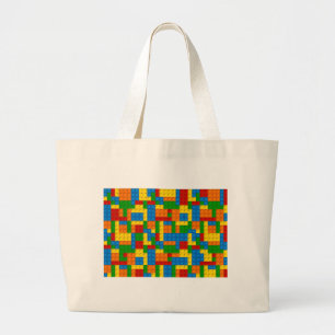 Bolso De Tela Gigante bloques de plástico coloridos