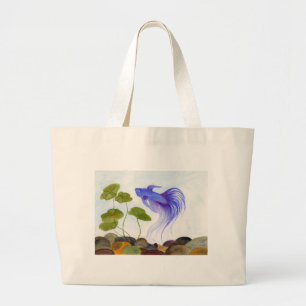 Bolso De Tela Gigante Blue Betta Fish