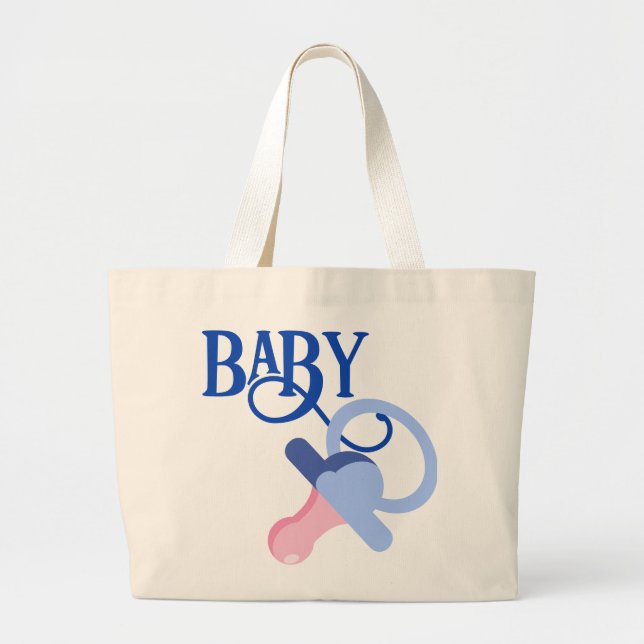 BOLSO DE TELA GIGANTE BLUE BINKY, BABY SHOWER (Frente)