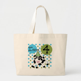Bolso De Tela Gigante Blue Cow camisetas de cumpleaños y regalos
