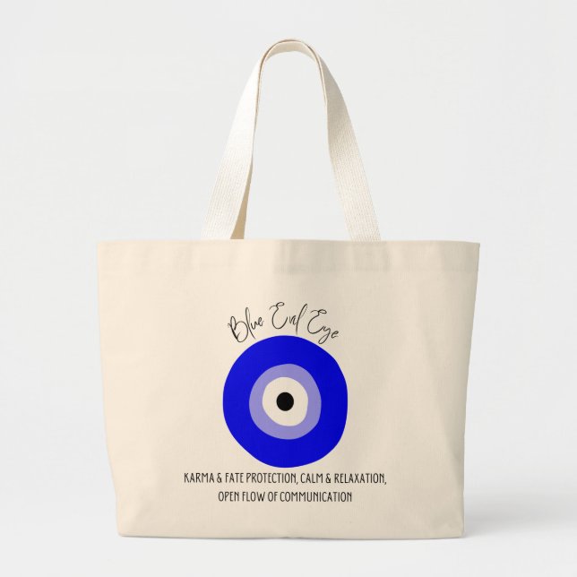 Bolso De Tela Gigante Blue Evil Eye Amulet (Frente)
