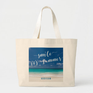 Bolso De Tela Gigante Blue Personalized Beach Bags Jumbo Tote
