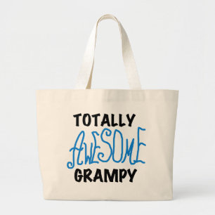 Bolso De Tela Gigante Blue Totalmente Awesome Grampy Tshirts y regalos