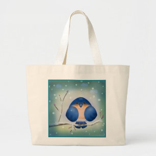 Bolso De Tela Gigante Bluebird del invierno