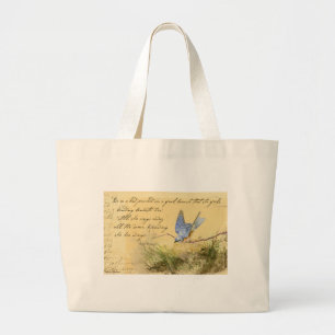 Bolso De Tela Gigante Bluebird en Branch y Victor Hugo cita